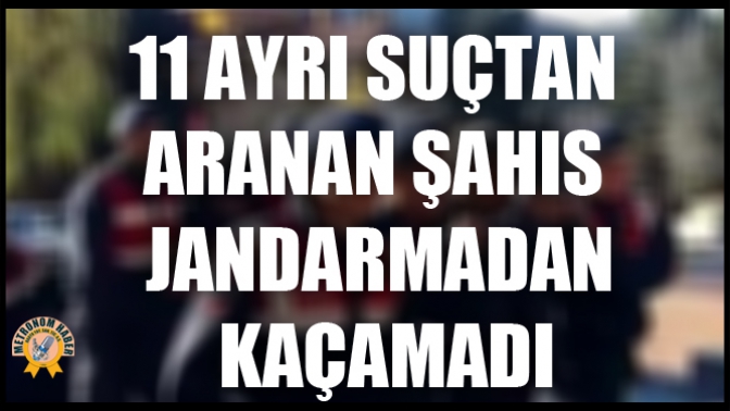 11 Ayrı Suçtan Aranan Şahıs Jandarmadan Kaçamadı