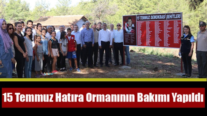 15 Temmuz Hatıra Ormanının Bakımı Yapıldı