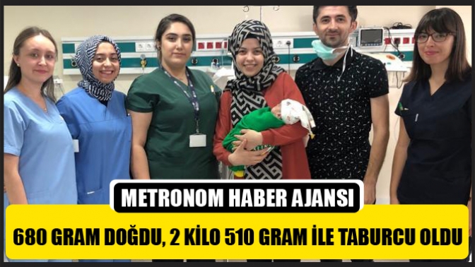 680 Gram Doğdu, 2 Kilo 510 Gram İle Taburcu Oldu