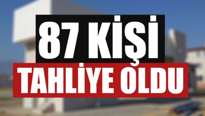 87 Kişi Tahliye Oldu