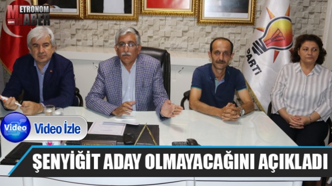 AK Parti İlçe Başkanı İsmail Hakkı Şenyiğit aday olmayacağını açıkladı