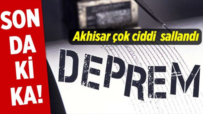 Akhisar’da 5,6 Büyüklüğünde Deprem