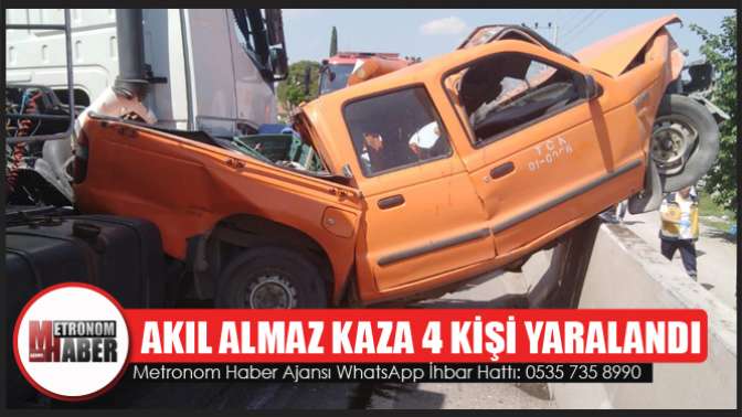 Akhisar’da akıl almaz kaza : 4 yaralı