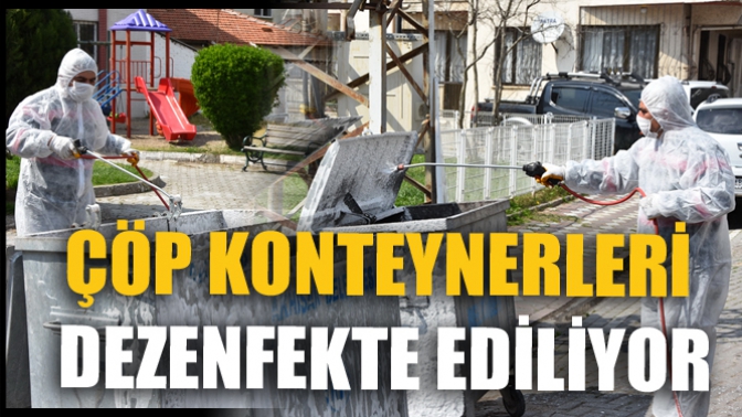 Akhisar’da Çöp Konteynerleri Dezenfekte Ediliyor