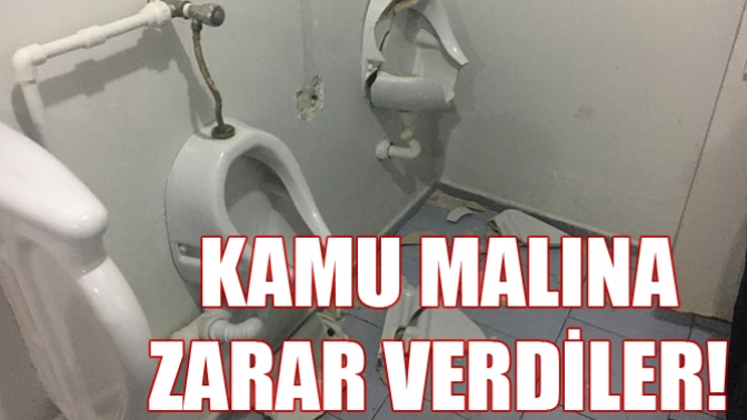 Akhisar’da kamu malına zarar verdiler