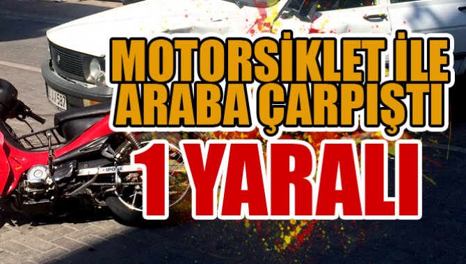 Akhisar’da Motosiklet ile Otomobil Çarpıştı 1 Yaralı