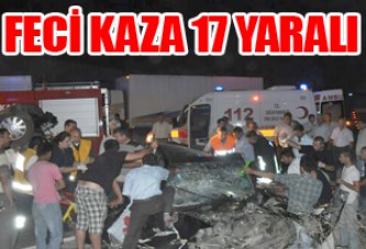 Akhisar’da Trafik Kazası 17 Yaralı