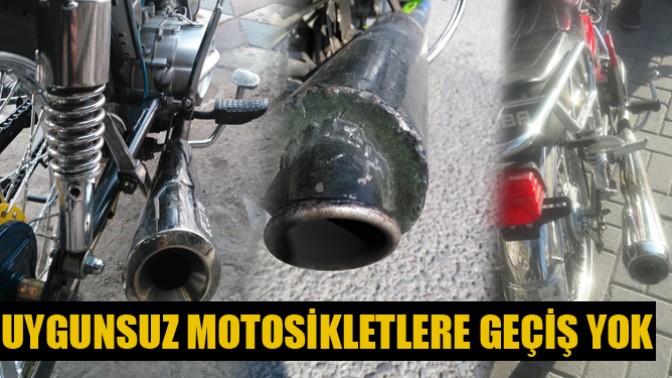 Akhisar İlçe Emniyet Müdürlüğünden uygunsuz motosikletlere geçiş yok