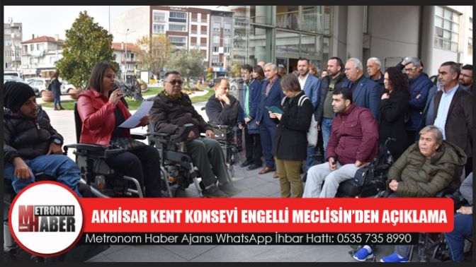 Akhisar Kent Konseyi Engelli Meclisin’den Açıklama