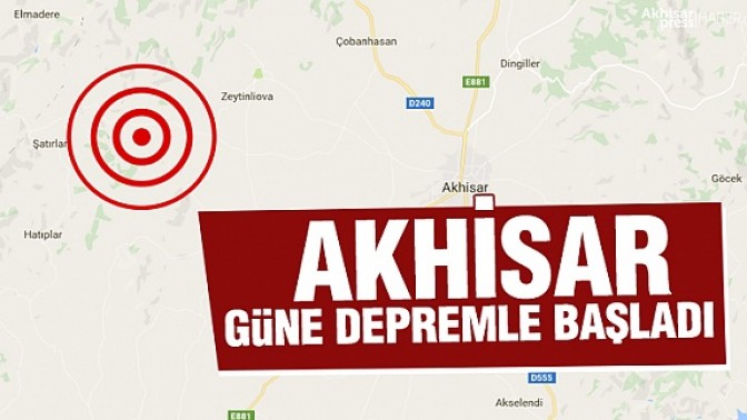 Akhisarda 3.3 şiddetinde deprem meydana geldi