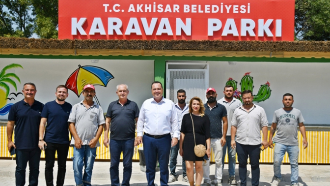 Akhisarda karavan parkı hizmete başladı