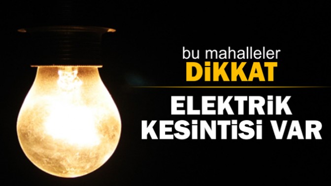 Akhisarda Planlı Elektrik Kesintisi