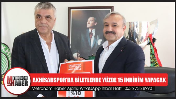 Akhisarspor’da yılsonuna kadar biletlerde yüzde 15 indirim yapacak