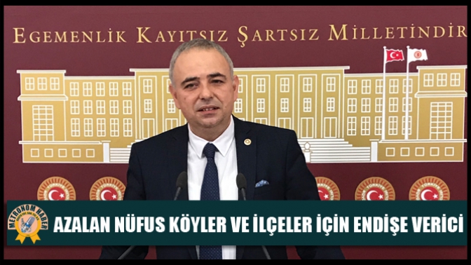 Azalan Nüfus Köyler Ve İlçeler İçin Endişe Verici