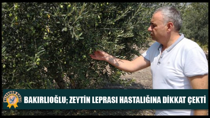 Bakırlıoğlu; Zeytin Leprası Hastalığına Dikkat Çekti