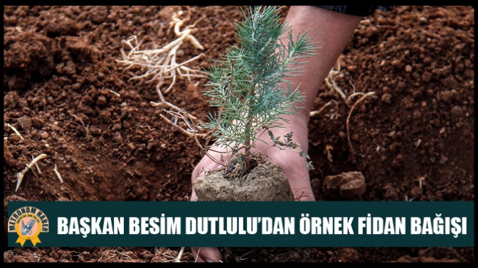 Başkan Besim Dutlulu’dan örnek fidan bağışı