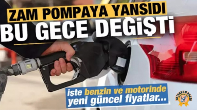 Benzin ve motorine zam geldi