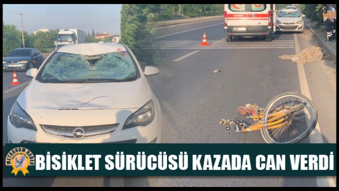 Bisiklet Sürücüsü Kazada Can Verdi