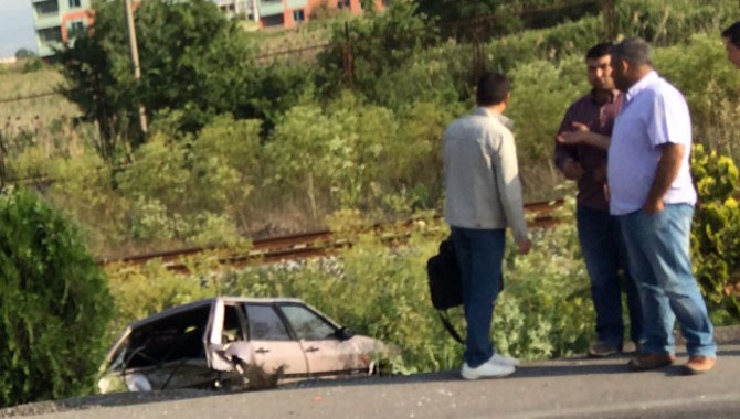 Bölge Trafik Kavşağında Korkutan Kaza