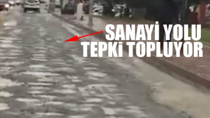 Büyükşehir’e ait sanayi yolu tepki topluyor