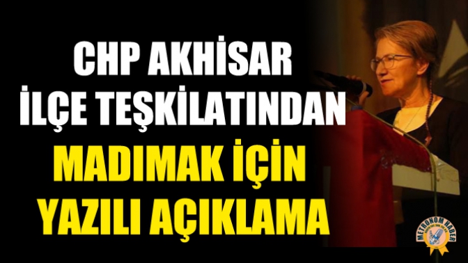 CHP Akhisar İlçe Teşkilatından Madımak İçin Yazılı Açıklama
