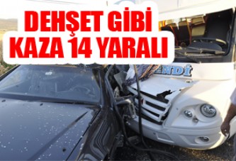 Dehşet Gibi Kaza 14 Yaralı