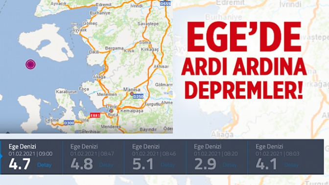 Egede ardı ardına depremler