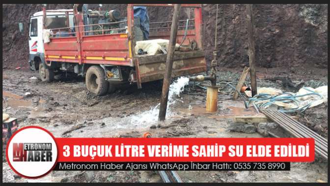 Hanpaşa’da 3 Buçuk Litre Verime Sahip Su Elde Edildi