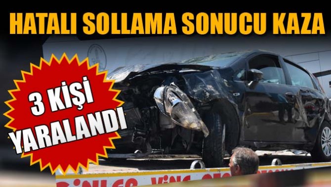 Hatalı Sollama Sonucu Takla Attı. 3 Yaralı!