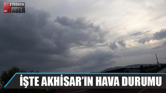 İşte Akhisar’ın Hava Durumu