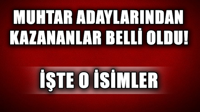 İşte Akhisarda kazanan muhtarlar!