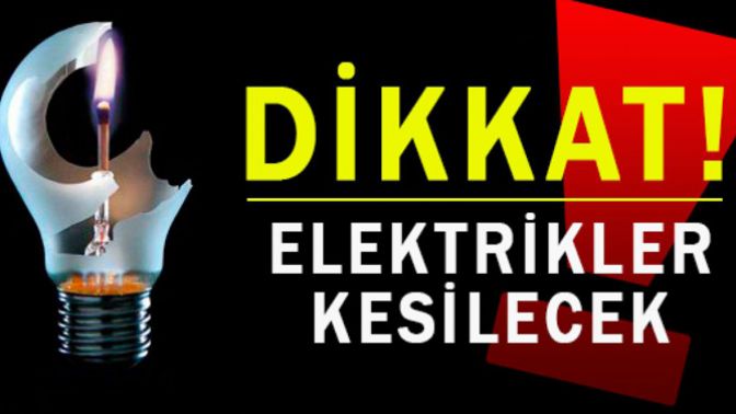 İşte Elektrik Kesinti Günleri