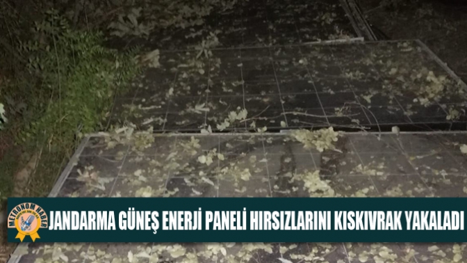 Jandarma Güneş Enerji Paneli Hırsızlarını Kıskıvrak Yakaladı