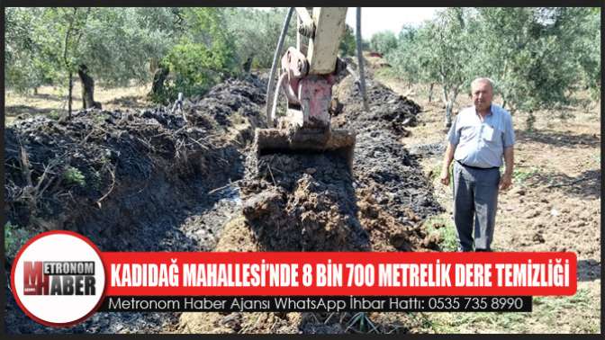 Kadıdağ Mahallesi’nde 8 Bin 700 Metrelik Dere Temizliği