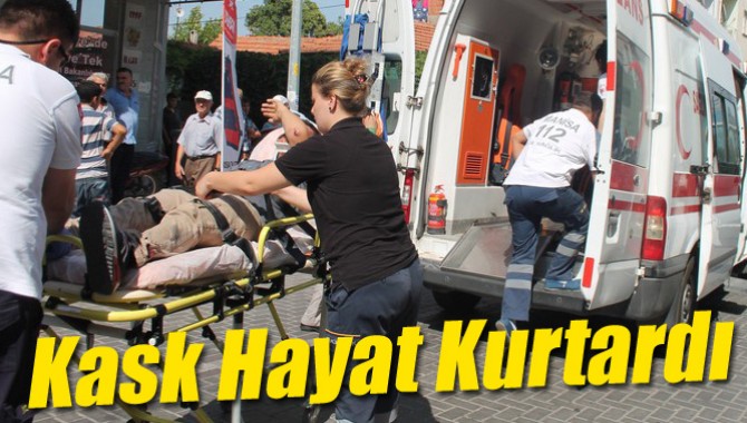 Kask Hayat Kurtardı