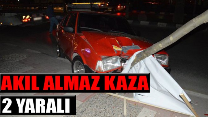 MANİSA’DA HALK OTOBÜSÜ İLE OTOMOBİL ÇARPIŞTI 2 YARALI