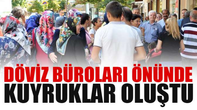 Manisada Döviz Büroları Önünde Kuyruk