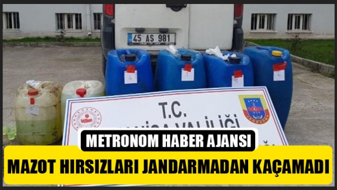 Mazot Hırsızları Jandarmadan Kaçamadı