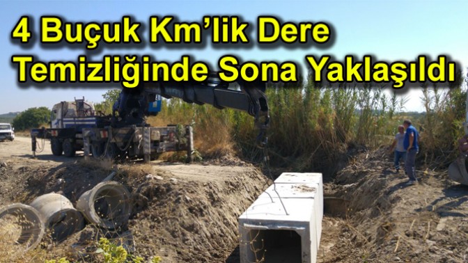 Mecidiye’de 4 Buçuk Km’lik Dere Temizlik Çalışması Sona Yaklaştı