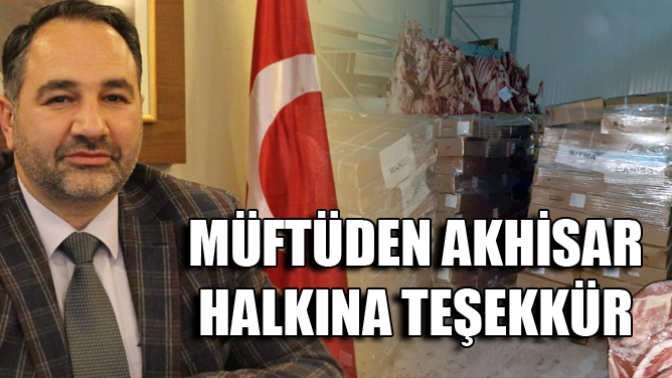 Müftüden Akhisar Halkına Teşekkür