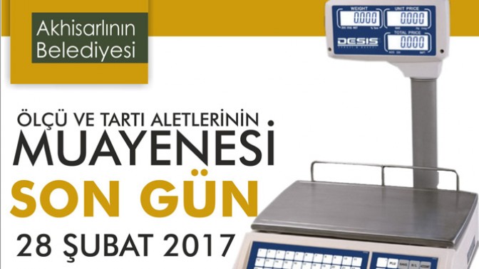 Ölçü ve Tarı Aleti olan esnafa önemli uyarı