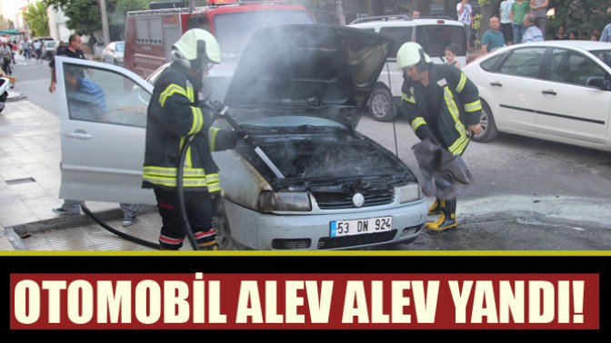 Otomobil Alev Alev Yandı!