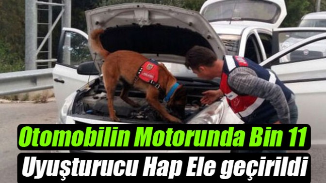 Otomobilin Motorunda Bin 11 Uyuşturucu Hap Ele Geçirildi