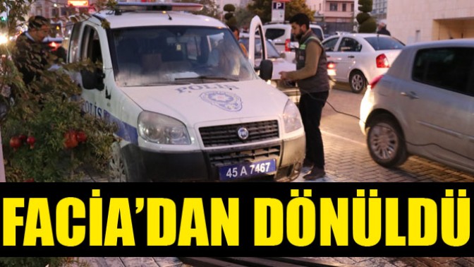 Polis aracı az kalsın yanıyordu