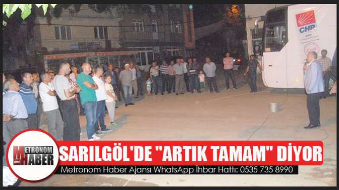 Sarılgölde Artık Tamam Diyor