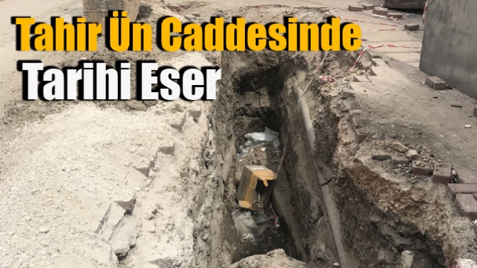 Şehit Teğmen Tahir Ün Caddesinde Tarihi Eser Çıkınca Çalışmalar Durdu