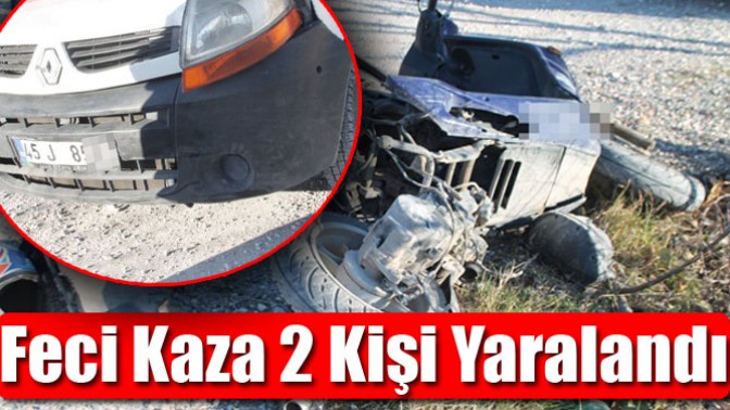 Servis Aracı İle Motorsiklet Kazasında 2 Kişi Yaralandı