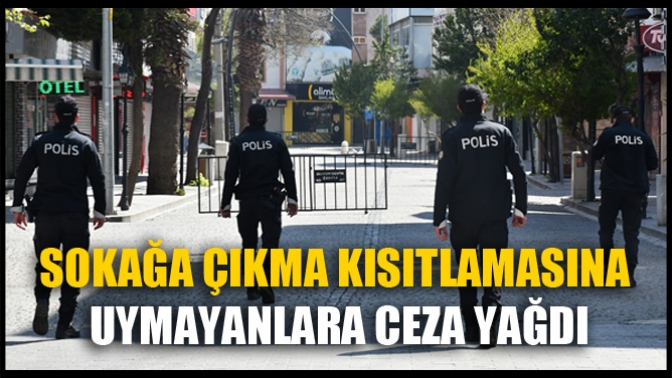 Sokağa Çıkma Kısıtlamasına Uymayanlara Ceza Yağdı