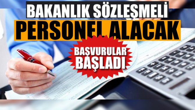 Sözleşmeli Personel Alımı için başvurular başladı