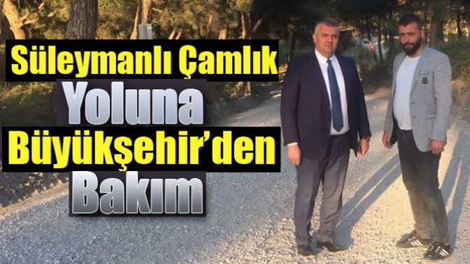 Süleymanlı Çamlık Yoluna Büyükşehir’den Bakım